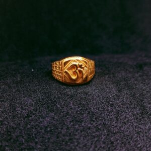 916 gold om with Unique letter ring