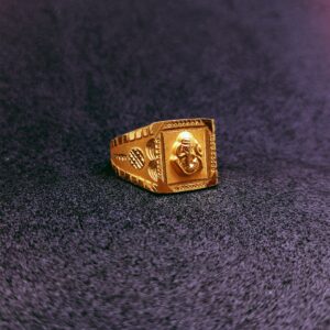 916 gold ganpati design ring