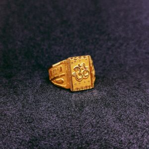 916 Gold Om Word of shiva Ring