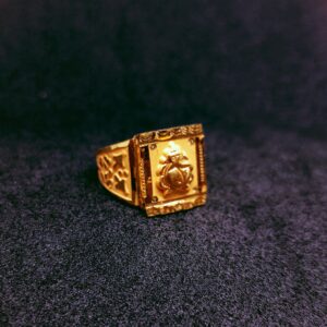 gold Modern Ganpati ring