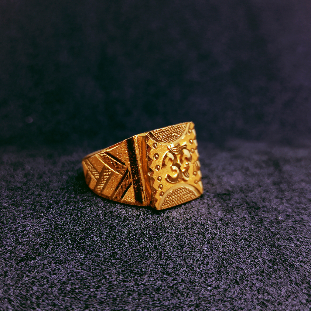 Gold om nakashi ring for men