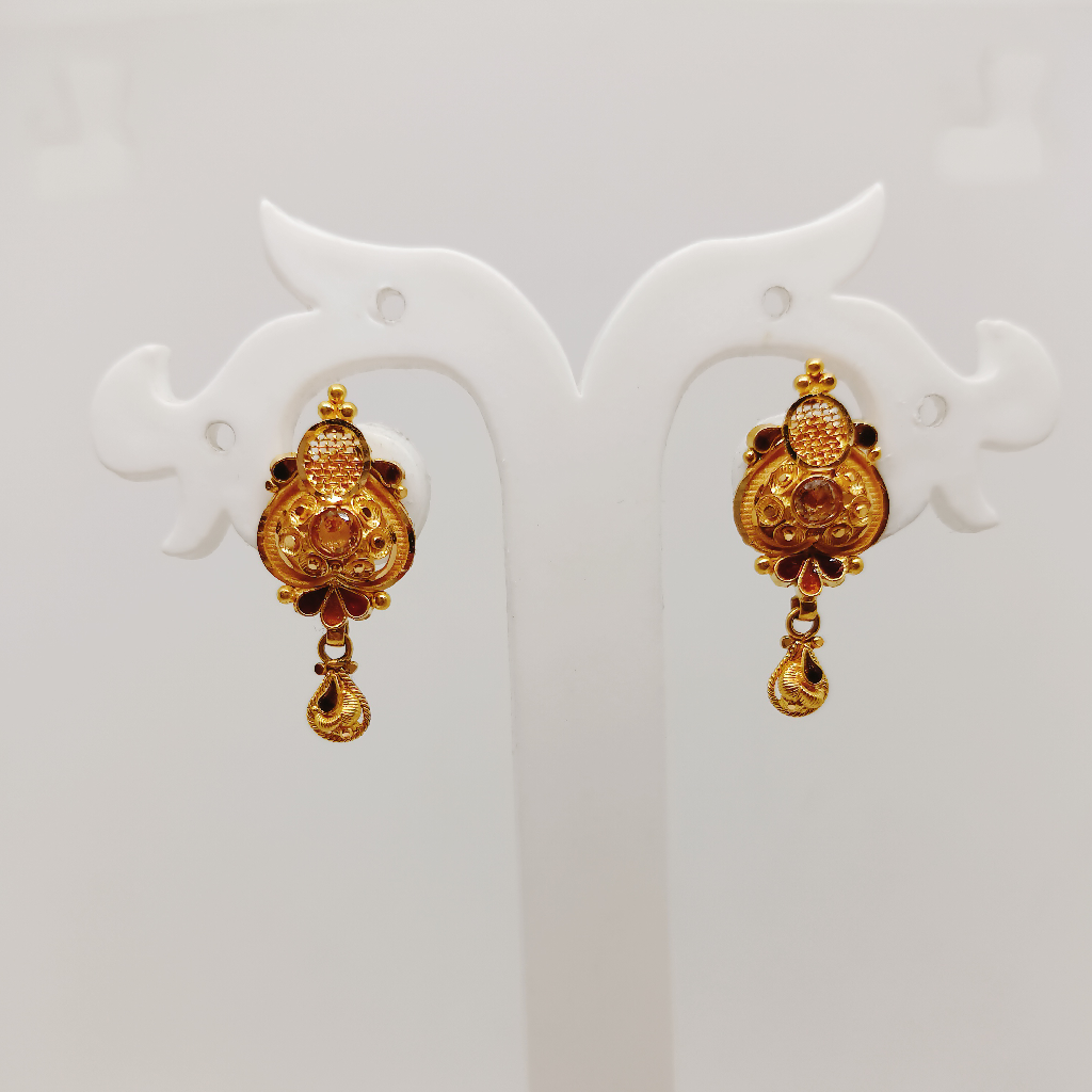 916 Gold kalkatti design Earrings