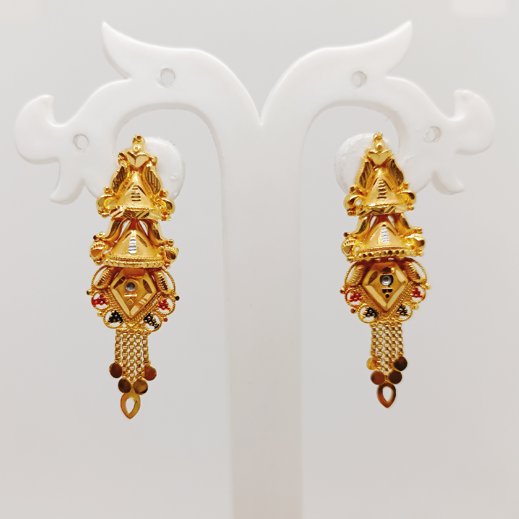 916 gold fancy earring