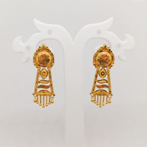 22k Gold calcatti work earrings