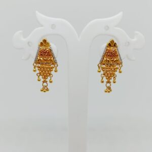 916 gold Kalkati rava design earring