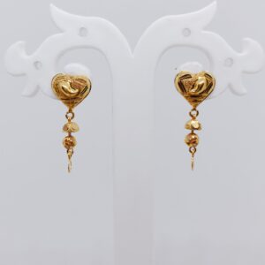 916 gold heart Earrings