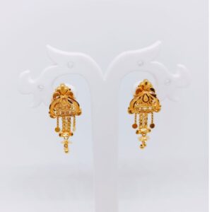 22k Gold Latkan Design Earrings