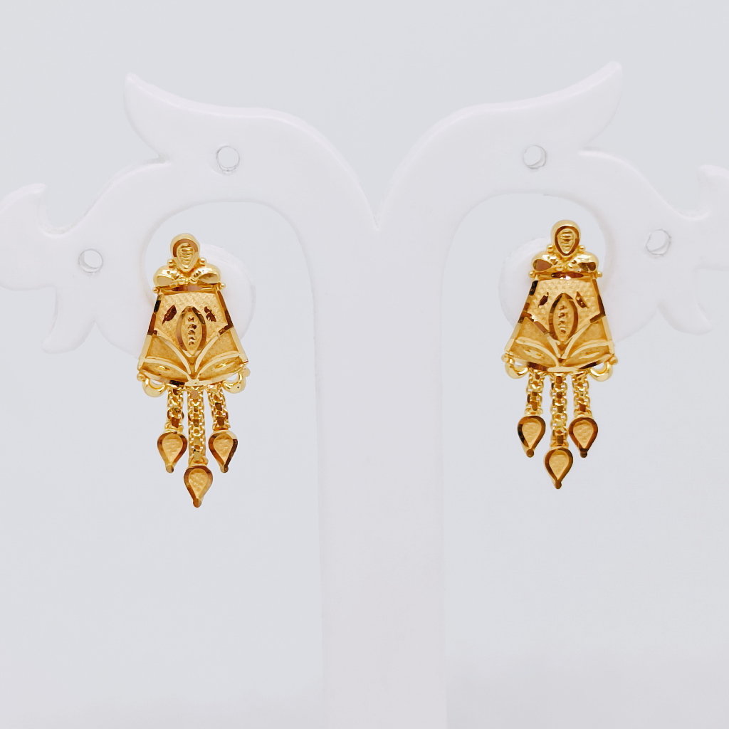 22k gold top earrings