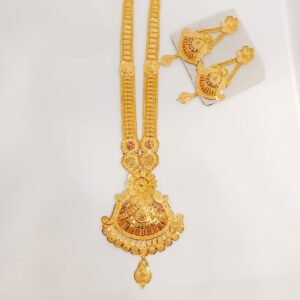 22k gold long rani haar necklace set
