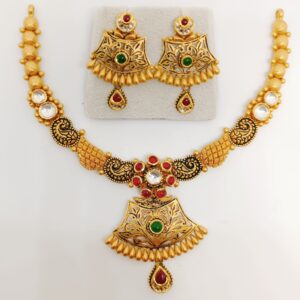 22k gold color stone Necklace set