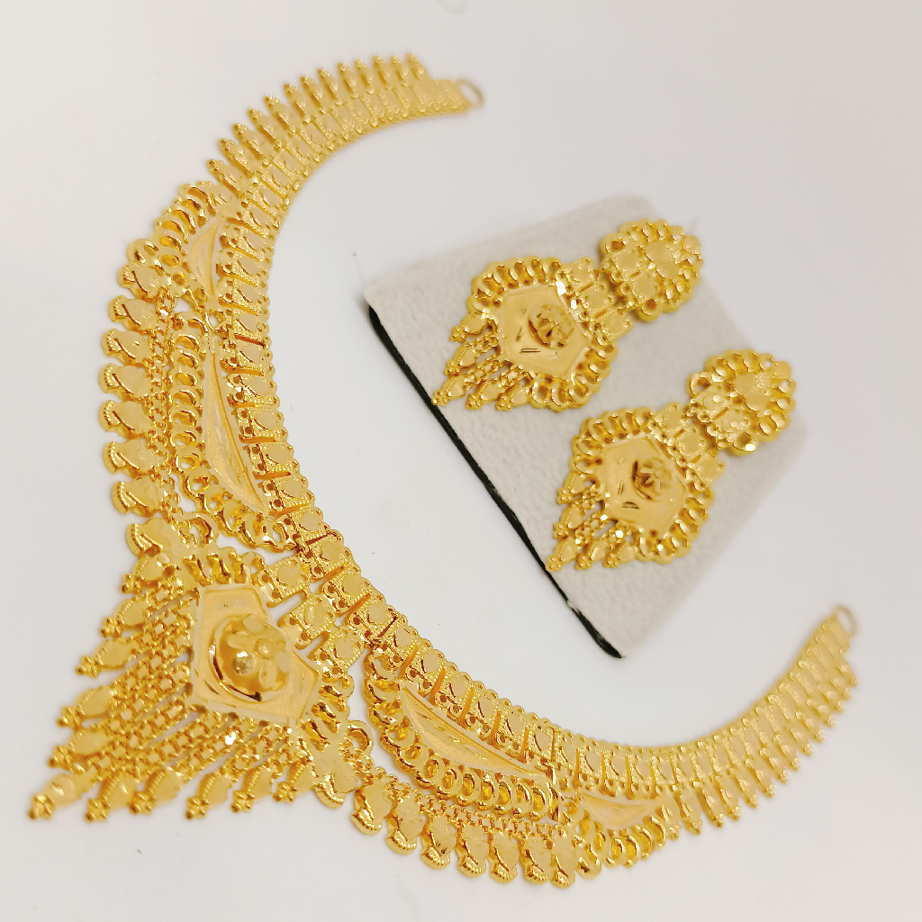 916 gold Necklace set for women