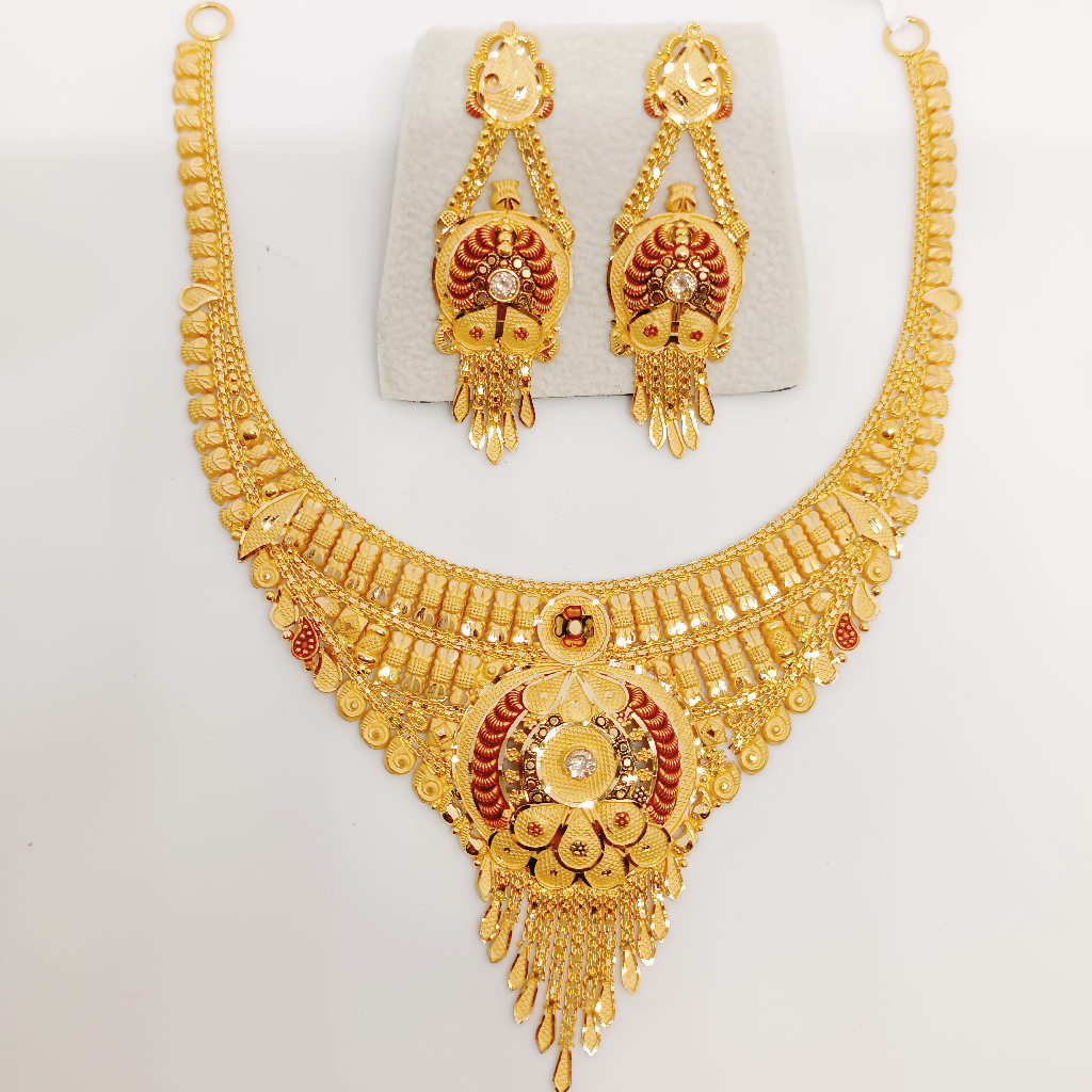 916 gold wedding Necklace set - Image 2