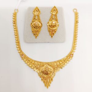 916 gold Necklace set for ladies