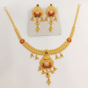 22k gold kalkatti design Necklace set