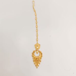 plain gold Maang tika