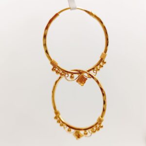 Gold Big Round Earrings