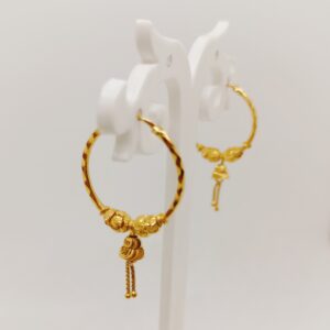 916 gold Bali earrings for girls