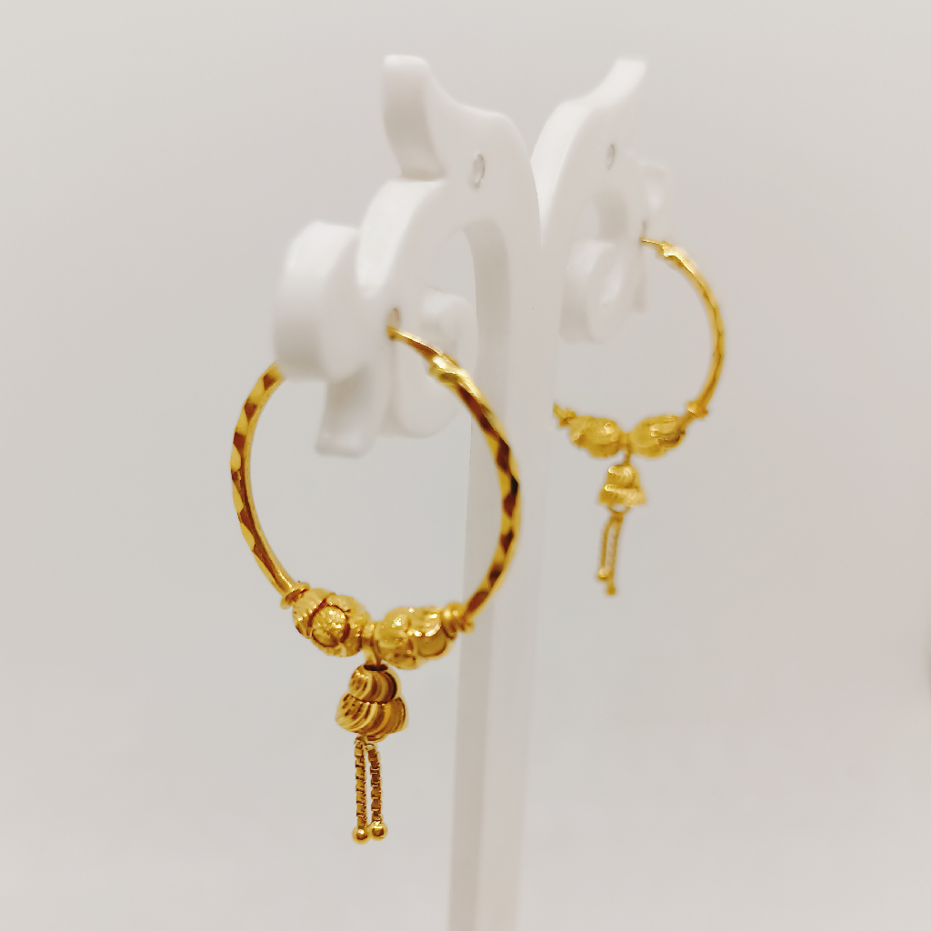 916 gold Bali earrings for girls
