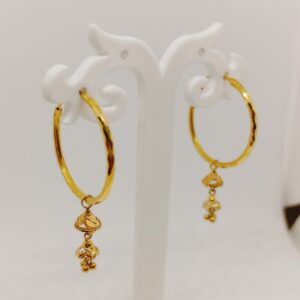 916 gold bali with hanging earrings