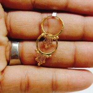 gold earrings for baby girl wear
