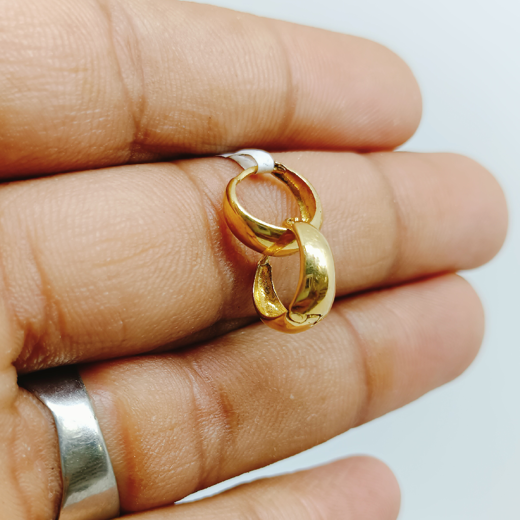 20 Carat Solid plain Gold Earrings - Image 2
