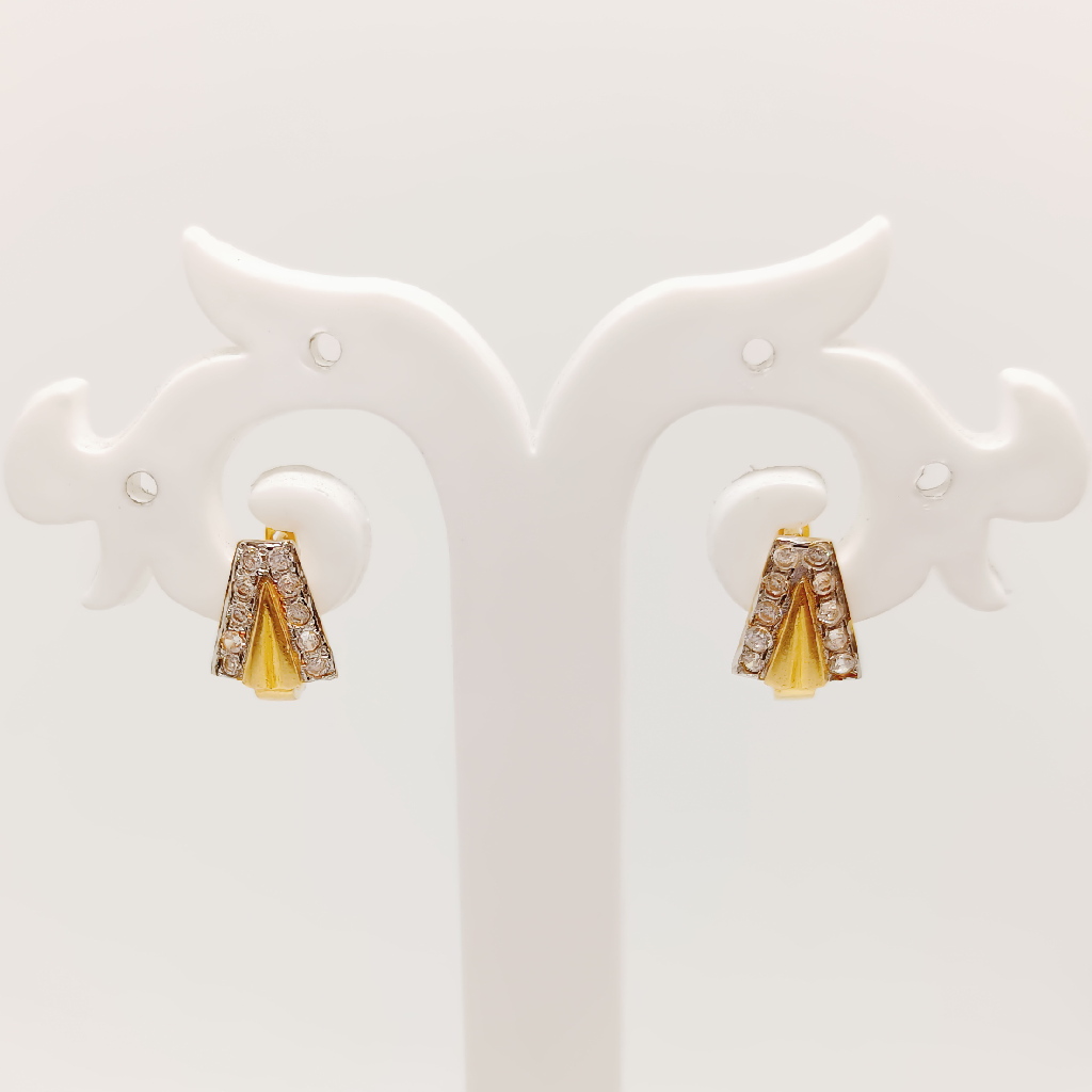 20k Gold cz top daily wear Earrings