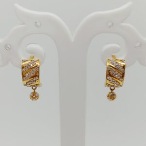20k gold j with diamond Earrings