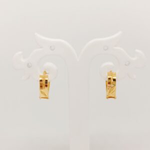 gold plain kade earring