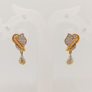 22k gold stylish earrings for women