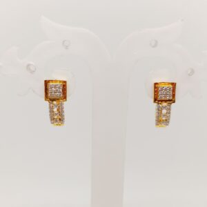 20k gold diamond Square earring