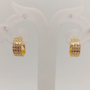 22k gold cz earring