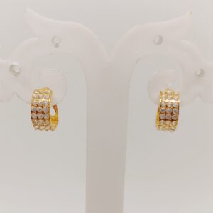22k gold cz earring
