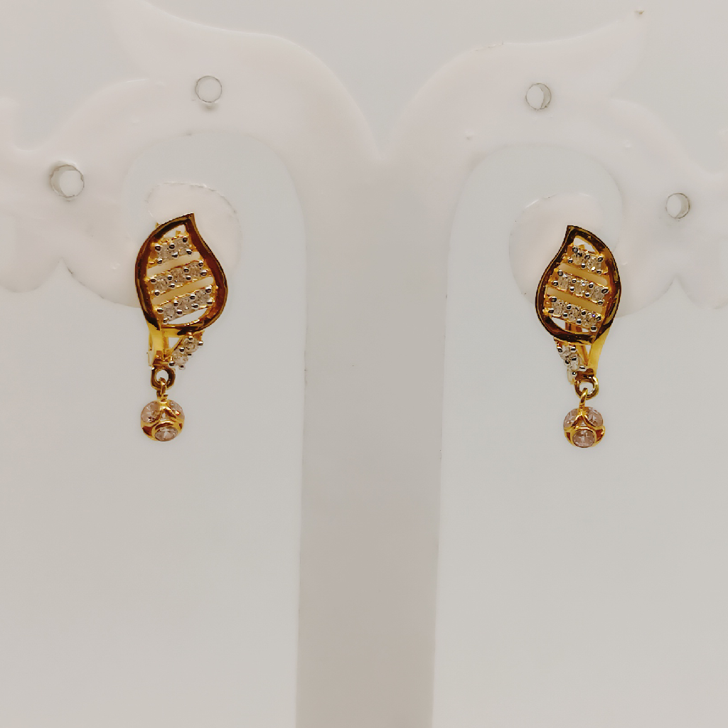916 gold mango shape top earrings