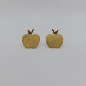 916 Gold Apple Shape Earrings