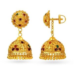 916 Gold Designer Jummar Earrings GJ-E05