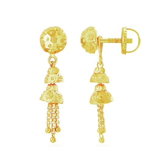 916 Gold Latkan Earring GJ-E01