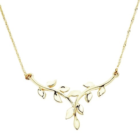 916 Gold Delicate Floral Design Necklace GJ-N04