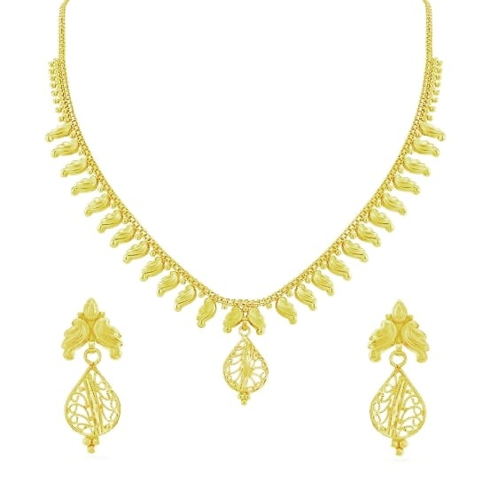 916 Gold Fancy Necklace Set GJ-N03