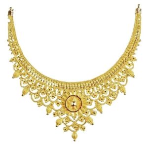 22KT Gold Designer Necklace Set GJ-N02