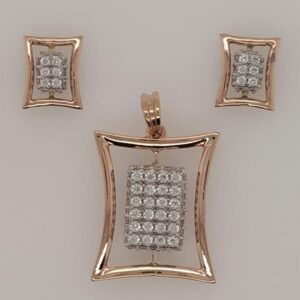 18KT/750 FANCY ROSY PENDANT SET GPBS-0012