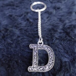 92.5 Sterling Silver Alphabet Keychain SKY-48