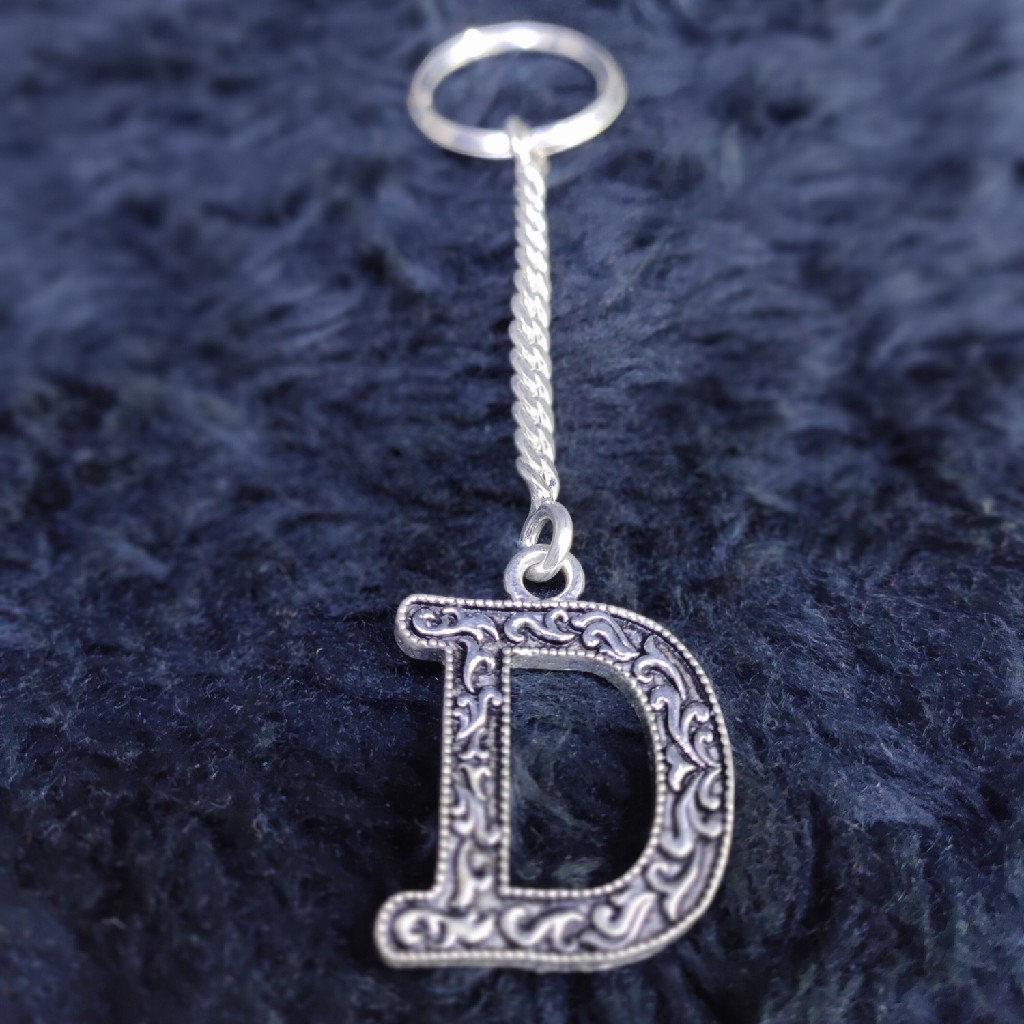 92.5 Sterling Silver Alphabet Keychain SKY-48