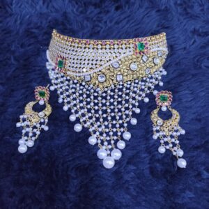 18KT/750 Yellow Gold Modern Wedding Choker Set