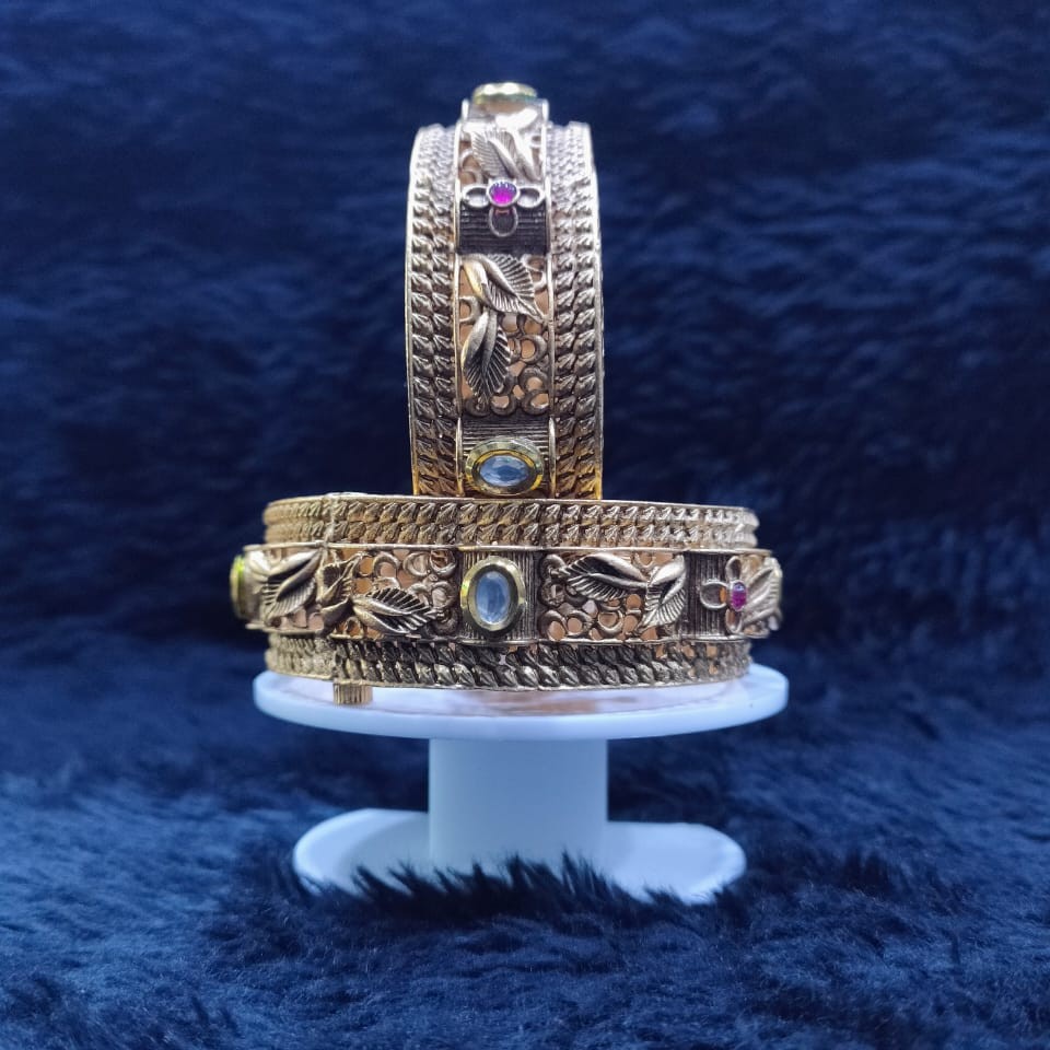 22KT/916 Yellow Gold Ovel Bangles For Women