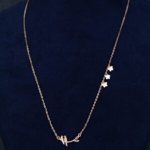 18kt/750  rose gold bird pendent chain for women