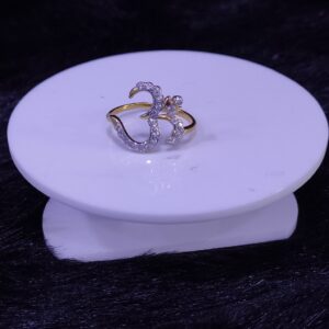 22KT/916 Yello Gold Codium Om Ring For Women