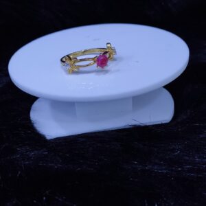 22KT/916 Yellow Gold Nevaeh Ruby Stone Ring For Women