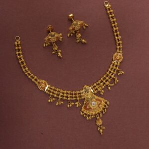 22kt/916 yellow gold elegant assorted necklace set for women
