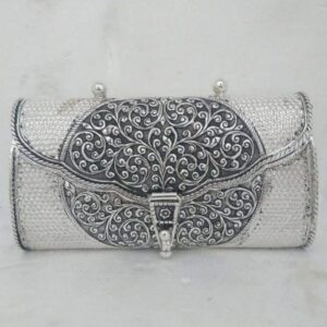 92.5 sterling silver elegant tassel antique oxidised purse