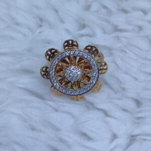 18KT/750 Rose Gold Classic Engagement Ring For Women